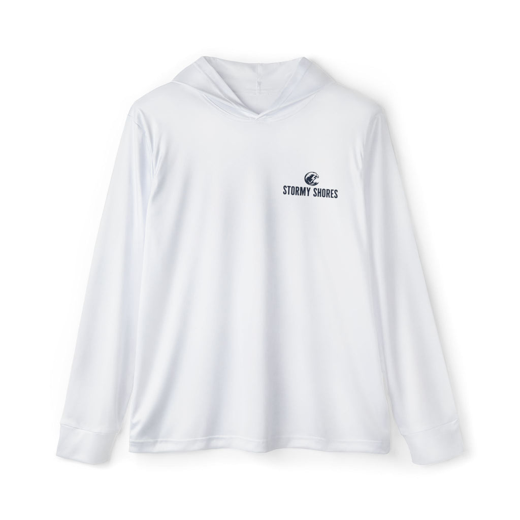 Hoodie — Stormy Shores Long Island Surf Print Sports Warmup Hoodie