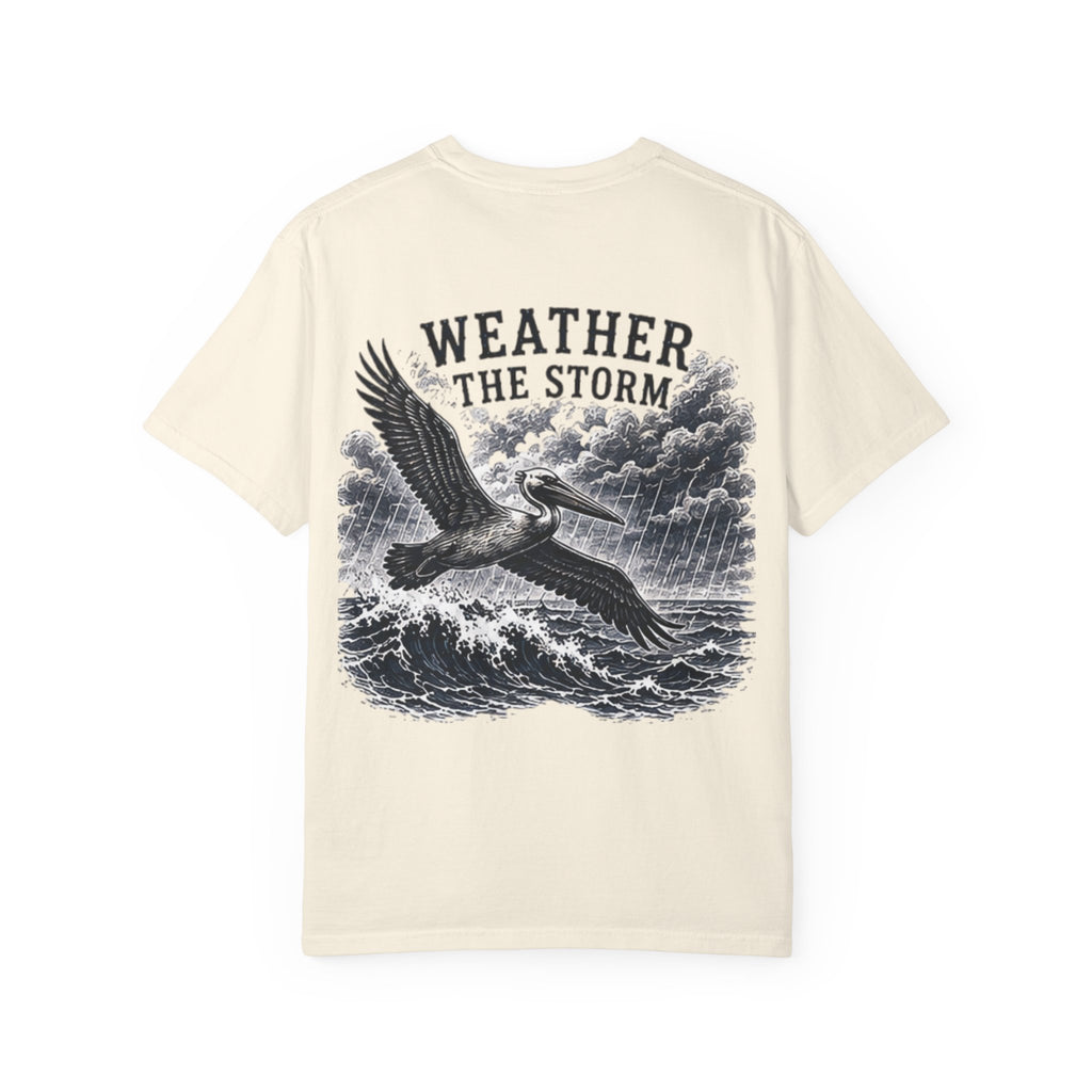 Weather the Storm T-Shirt — Eagle Over Stormy Seas Graphic Tee
