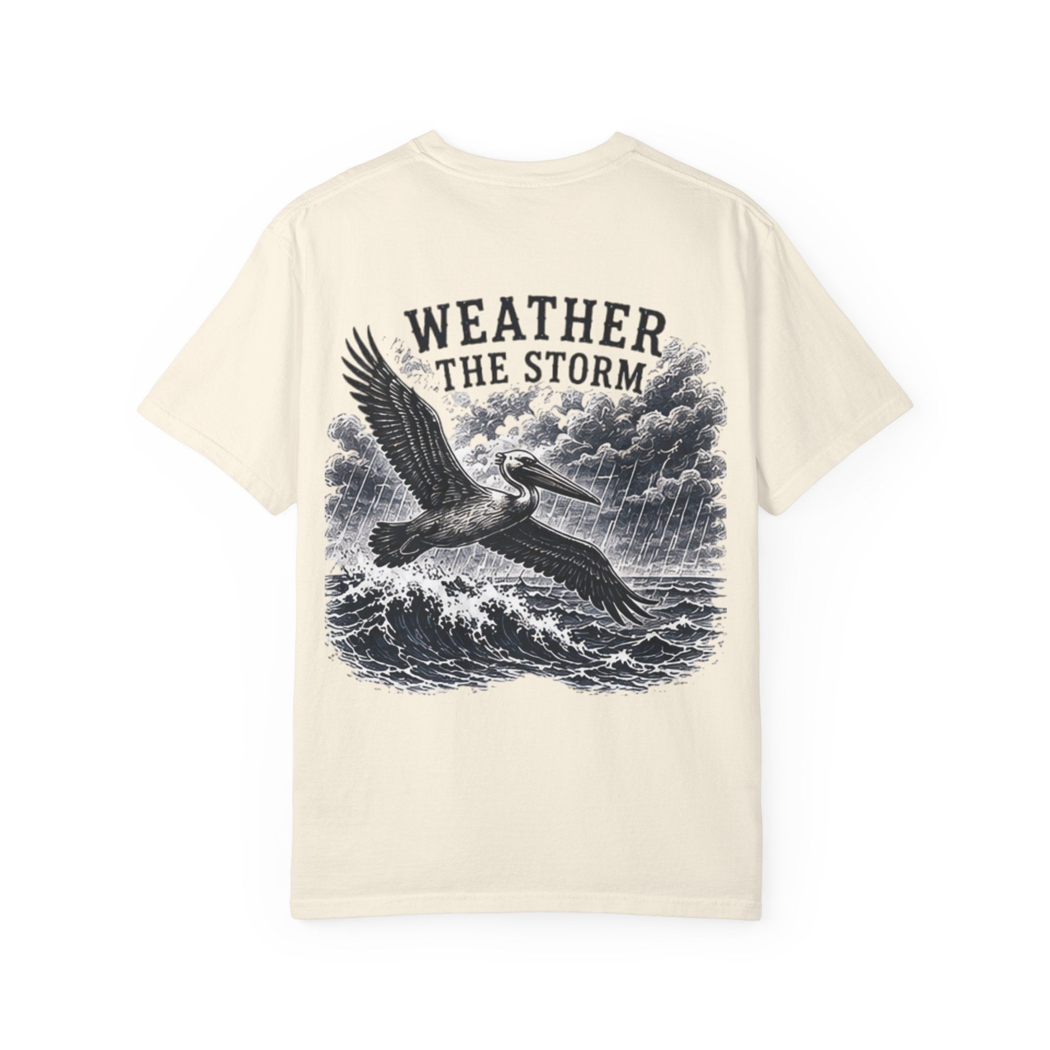 Weather the Storm T-Shirt — Eagle Over Stormy Seas Graphic Tee