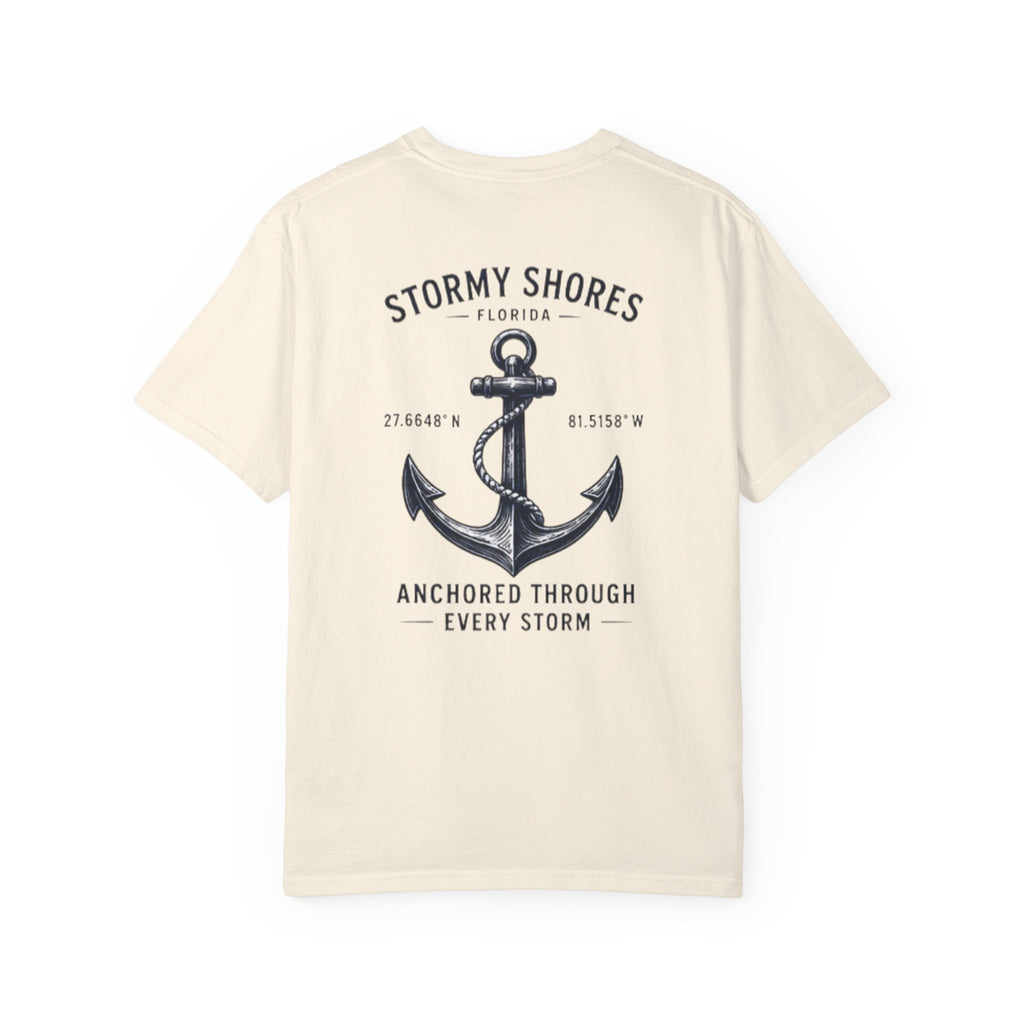 Stormy Shores Anchor T-Shirt — "Anchored Through Every Storm"