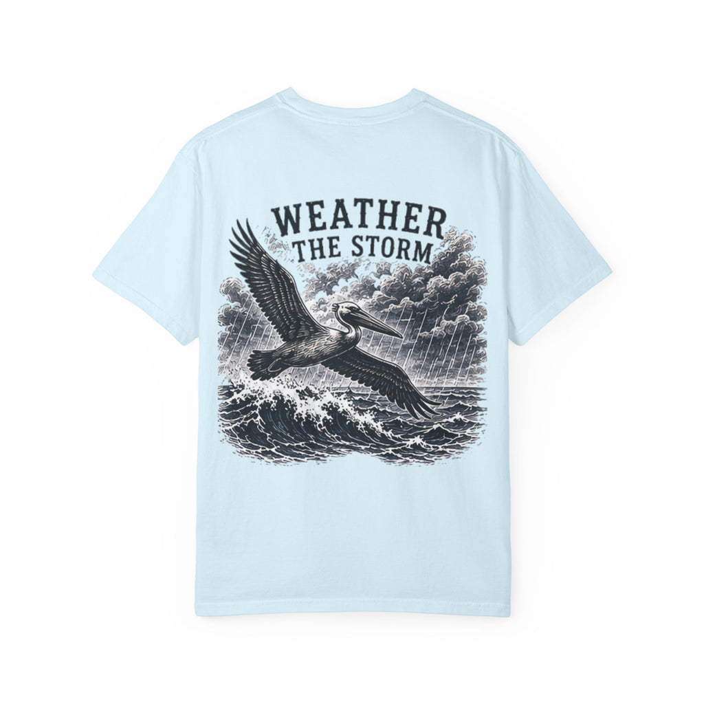 Weather the Storm T-Shirt — Eagle Over Stormy Seas Graphic Tee