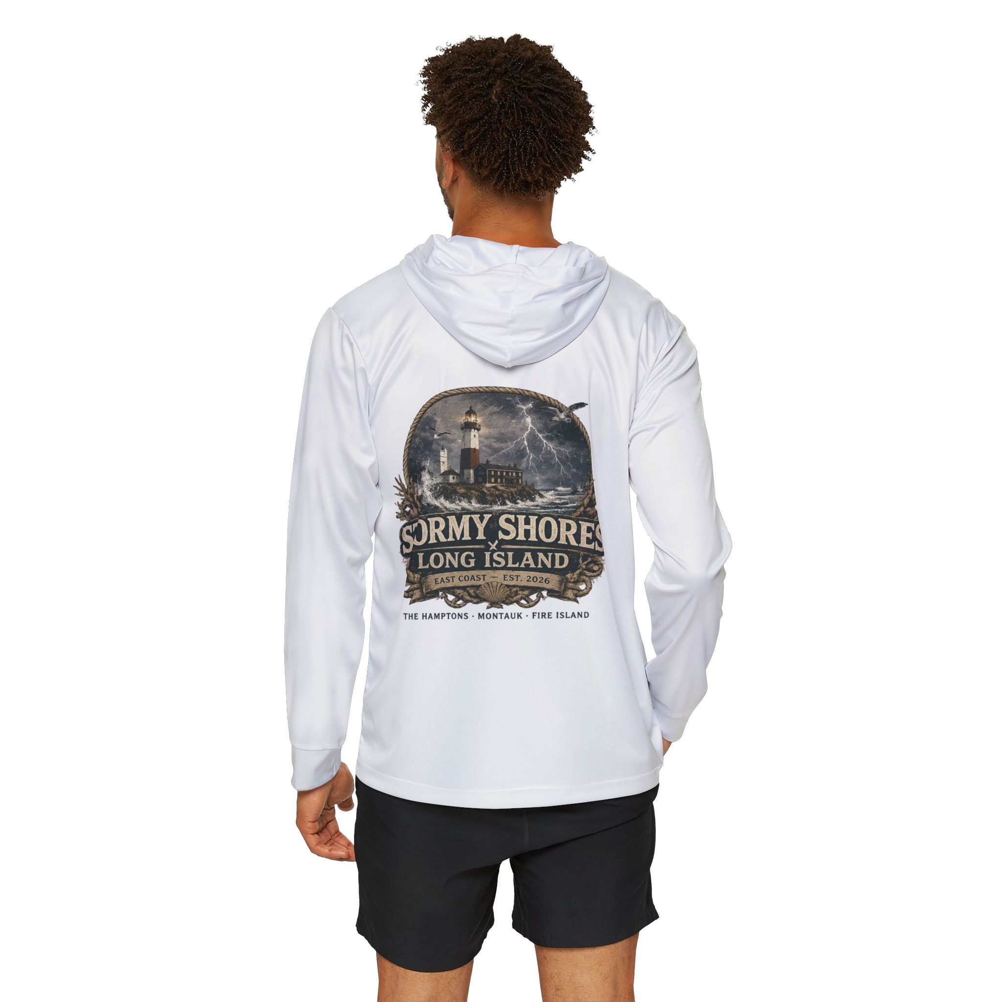 Stormy Shores Performance Hoodie — Men's Sports Warmup Hoodie