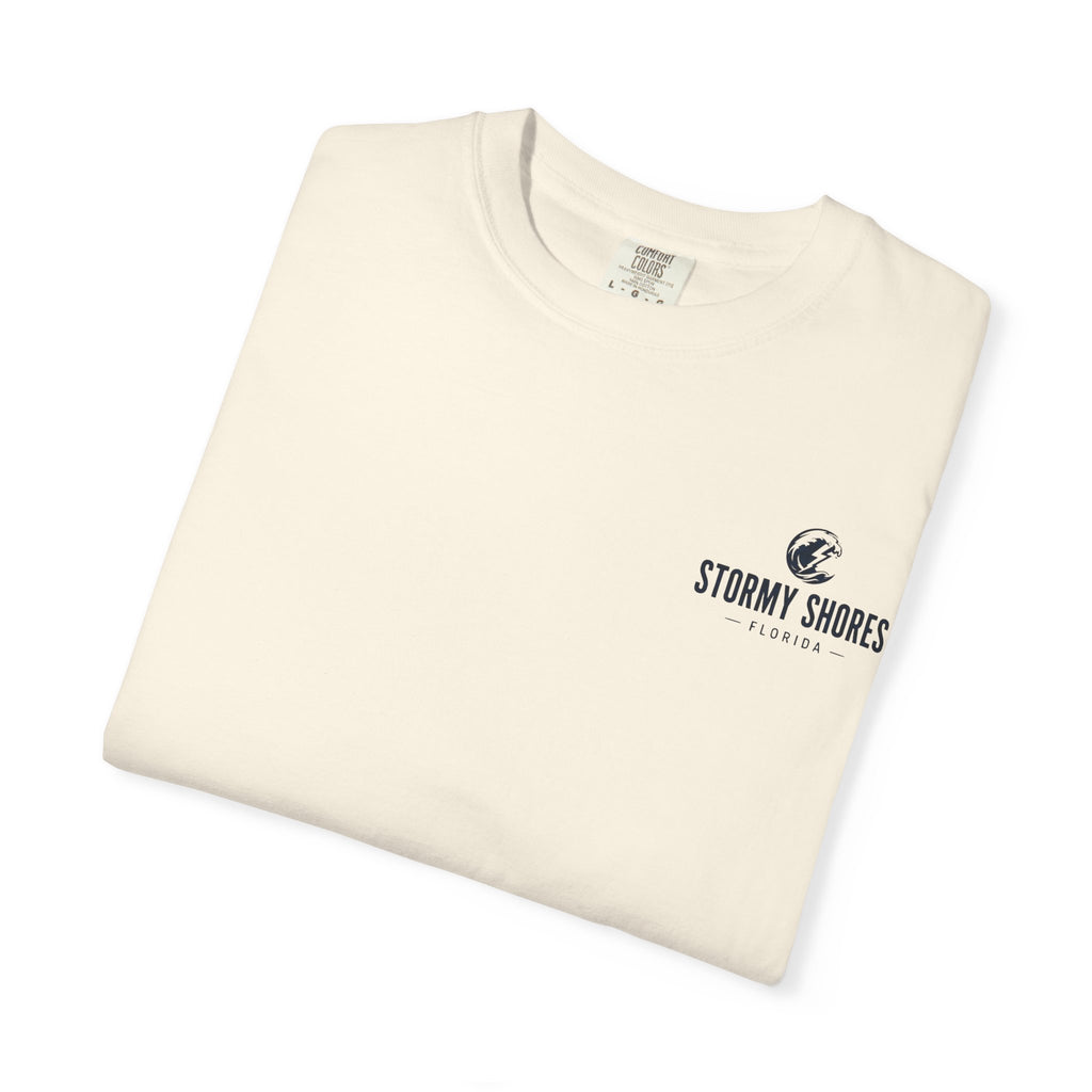 Weather the Storm T-Shirt — Eagle Over Stormy Seas Graphic Tee