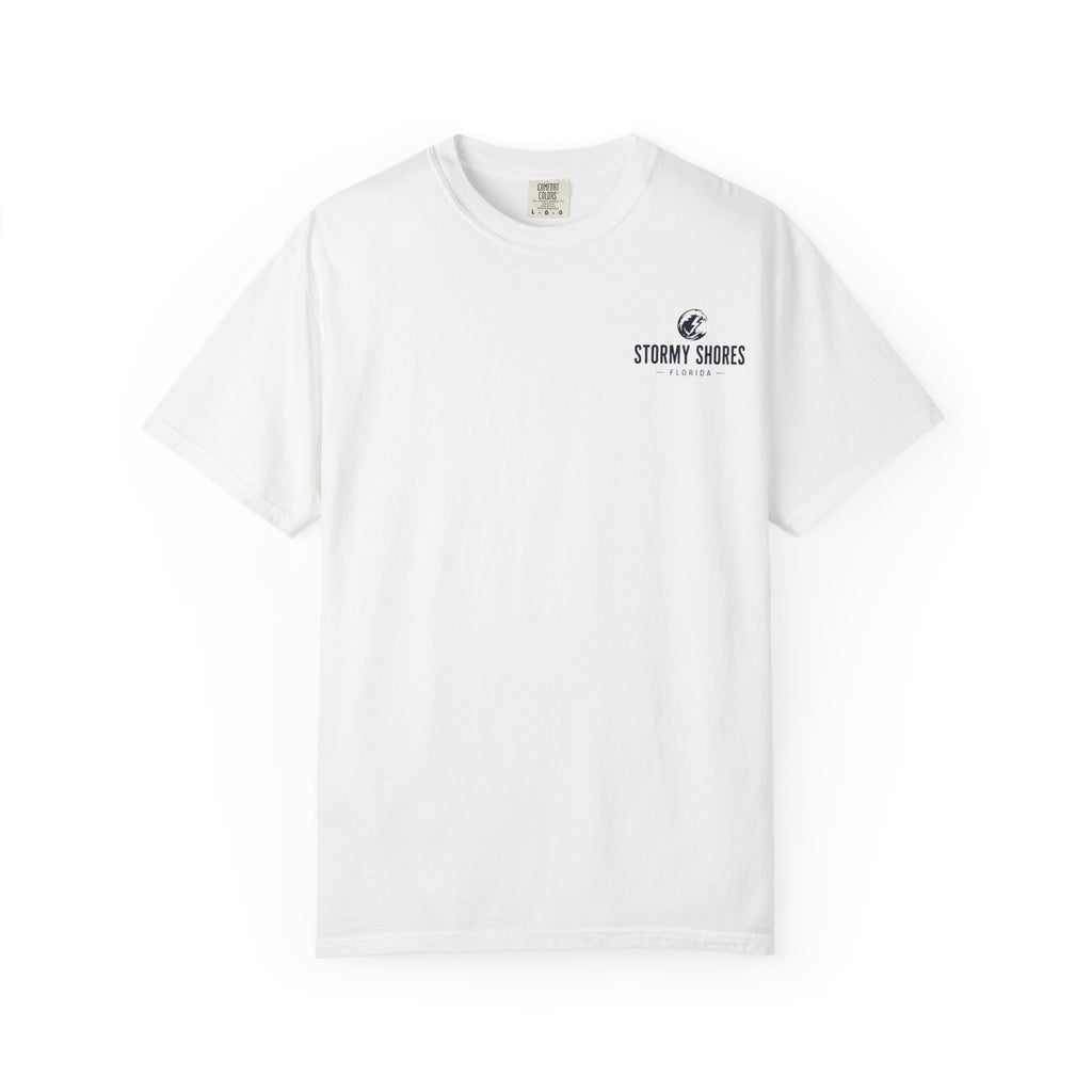 Weather the Storm T-Shirt — Eagle Over Stormy Seas Graphic Tee