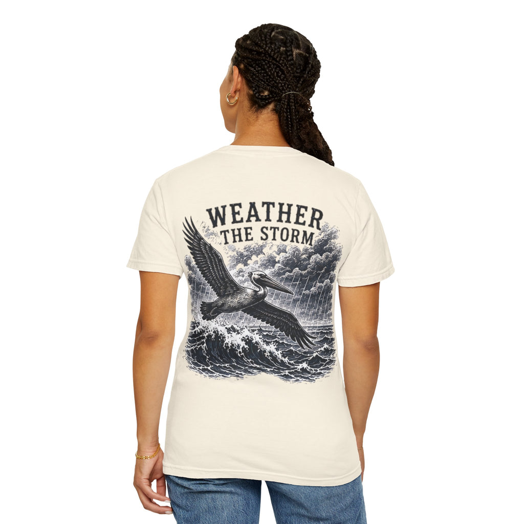 Weather the Storm T-Shirt — Eagle Over Stormy Seas Graphic Tee