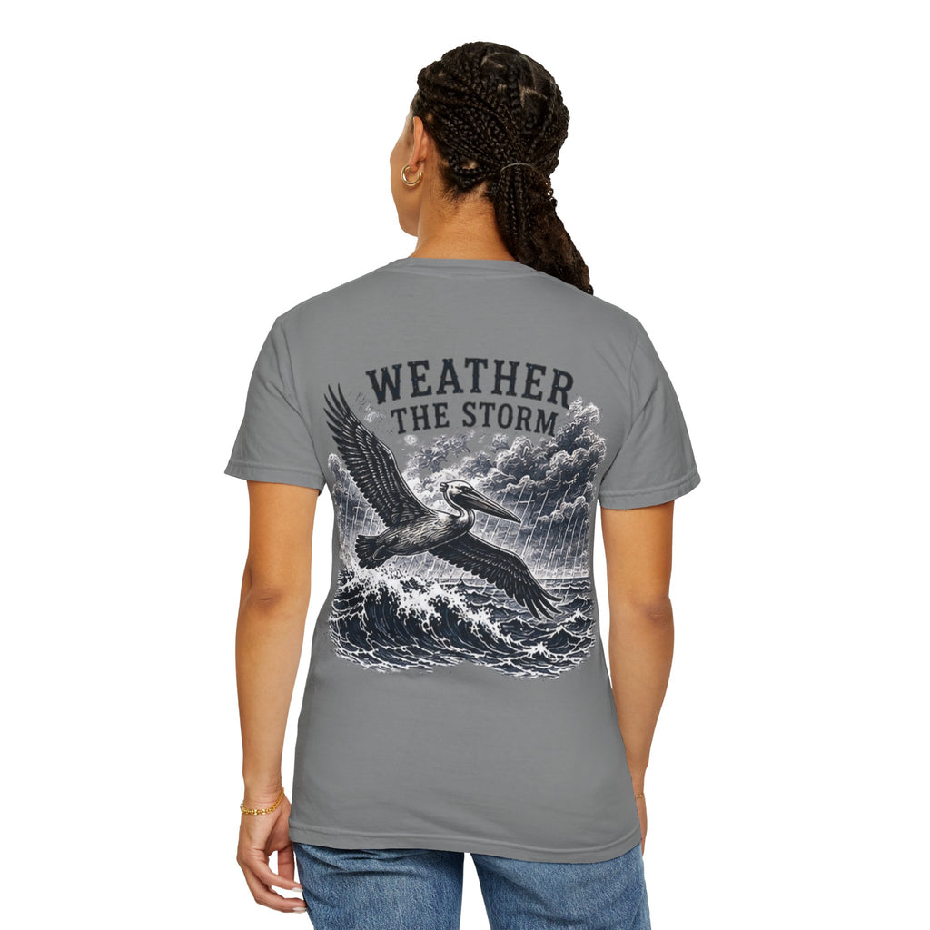 Weather the Storm T-Shirt — Eagle Over Stormy Seas Graphic Tee