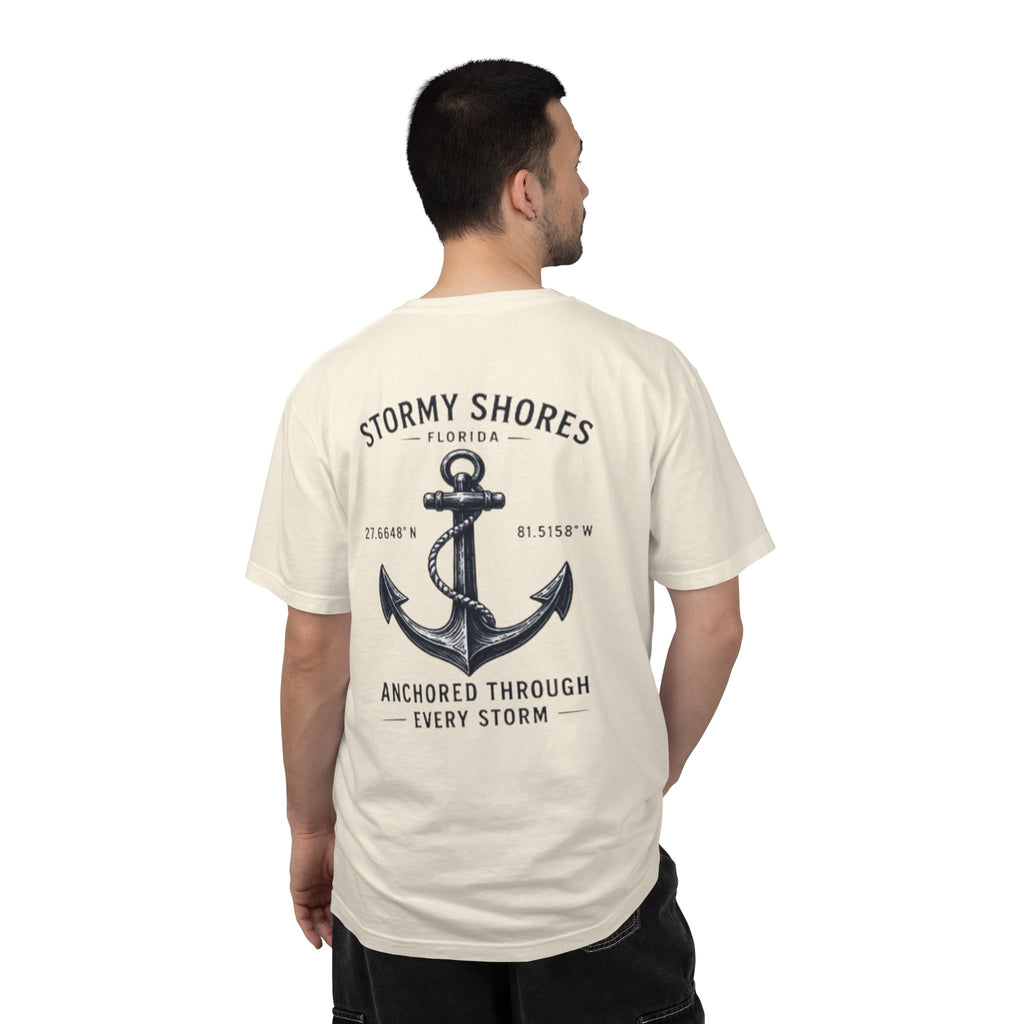 Stormy Shores Anchor T-Shirt — "Anchored Through Every Storm"