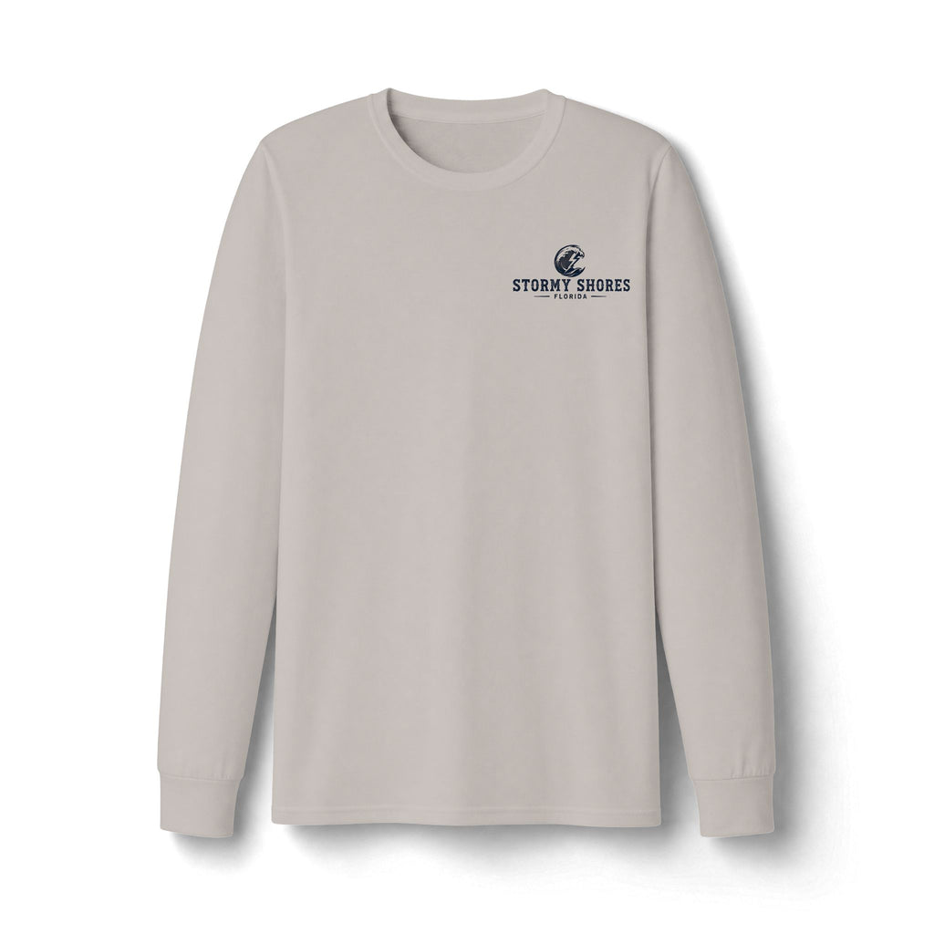 Copy of Stormy Shores Anchor Long Sleeve T-Shirt — "Anchored Through Every Storm"