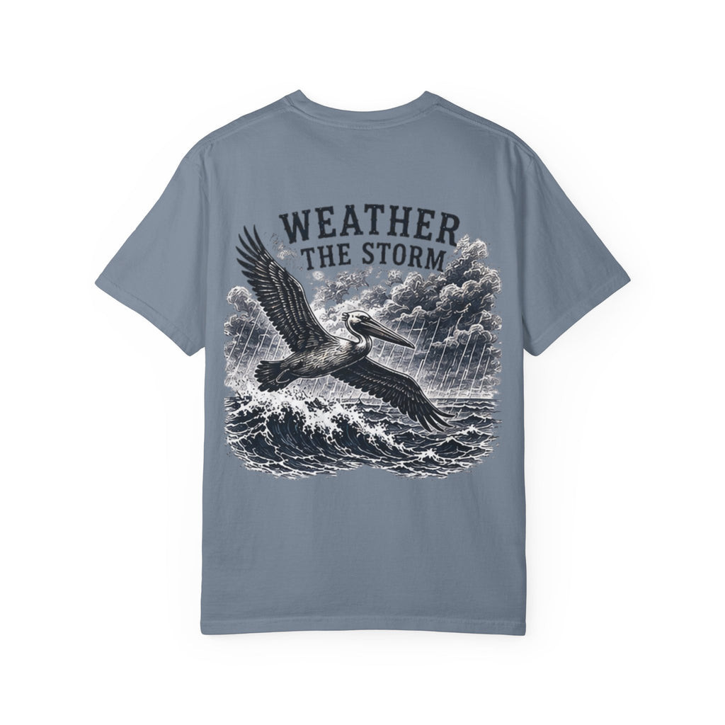 Weather the Storm T-Shirt — Eagle Over Stormy Seas Graphic Tee