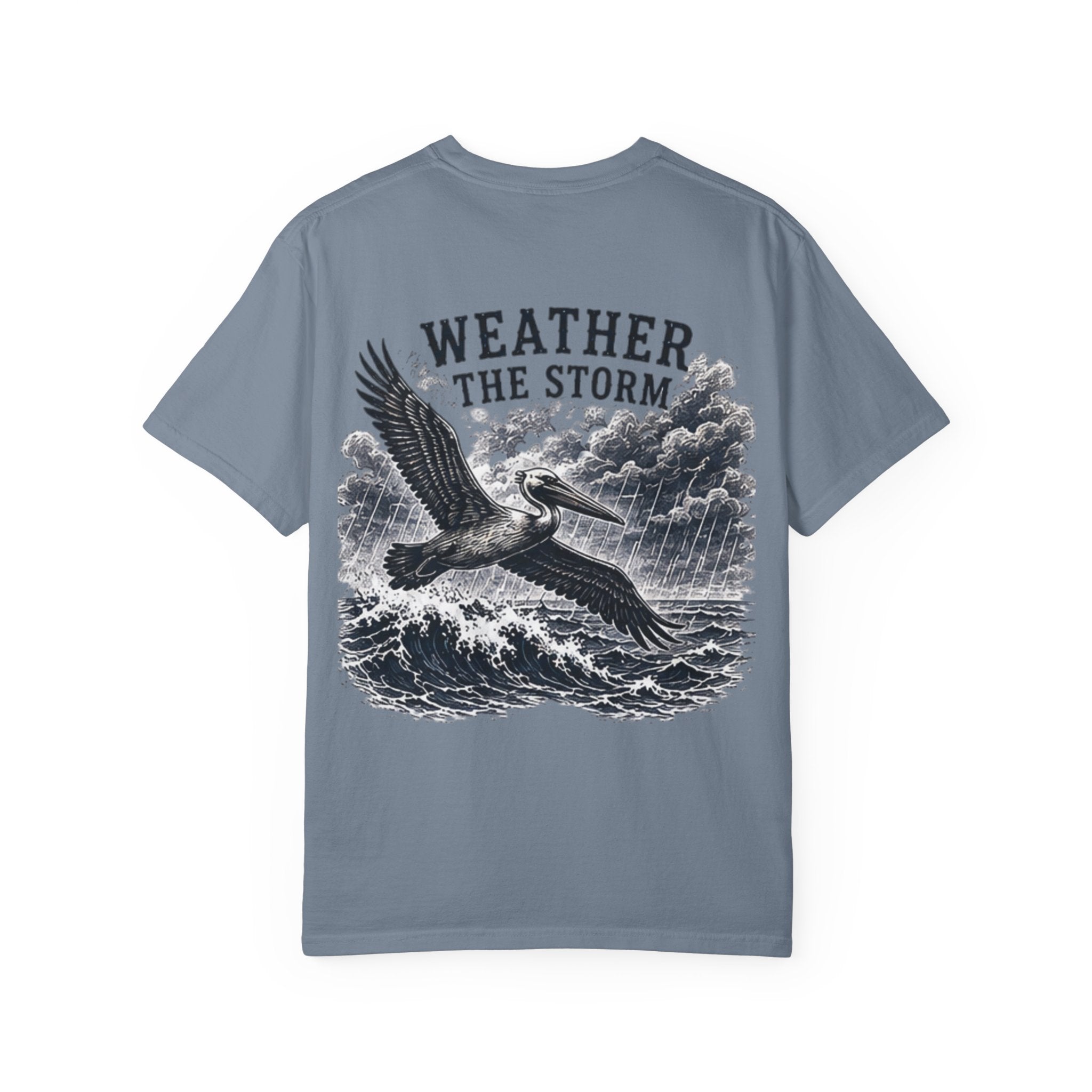 Weather the Storm T-Shirt — Eagle Over Stormy Seas Graphic Tee