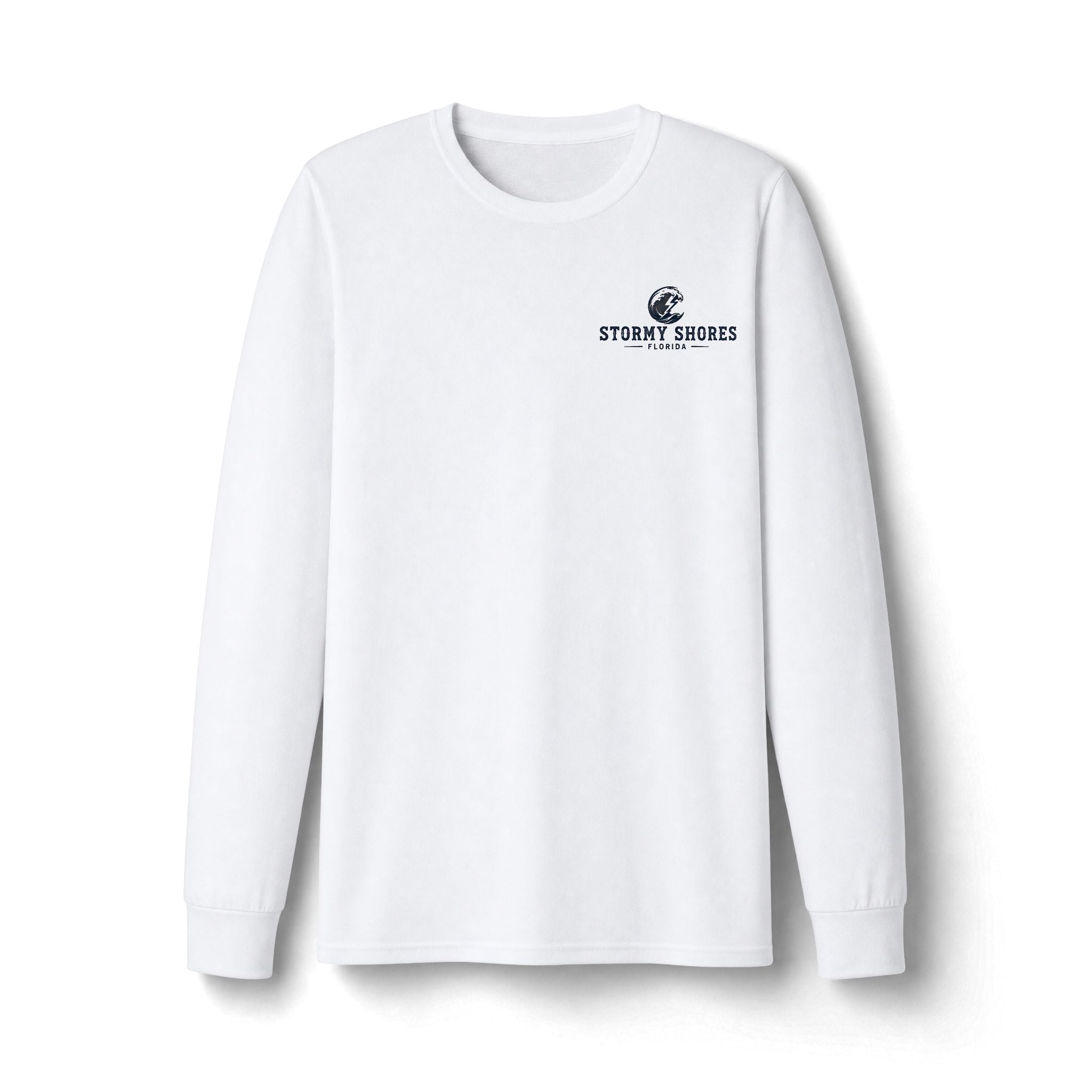Copy of Stormy Shores Anchor Long Sleeve T-Shirt — "Anchored Through Every Storm"