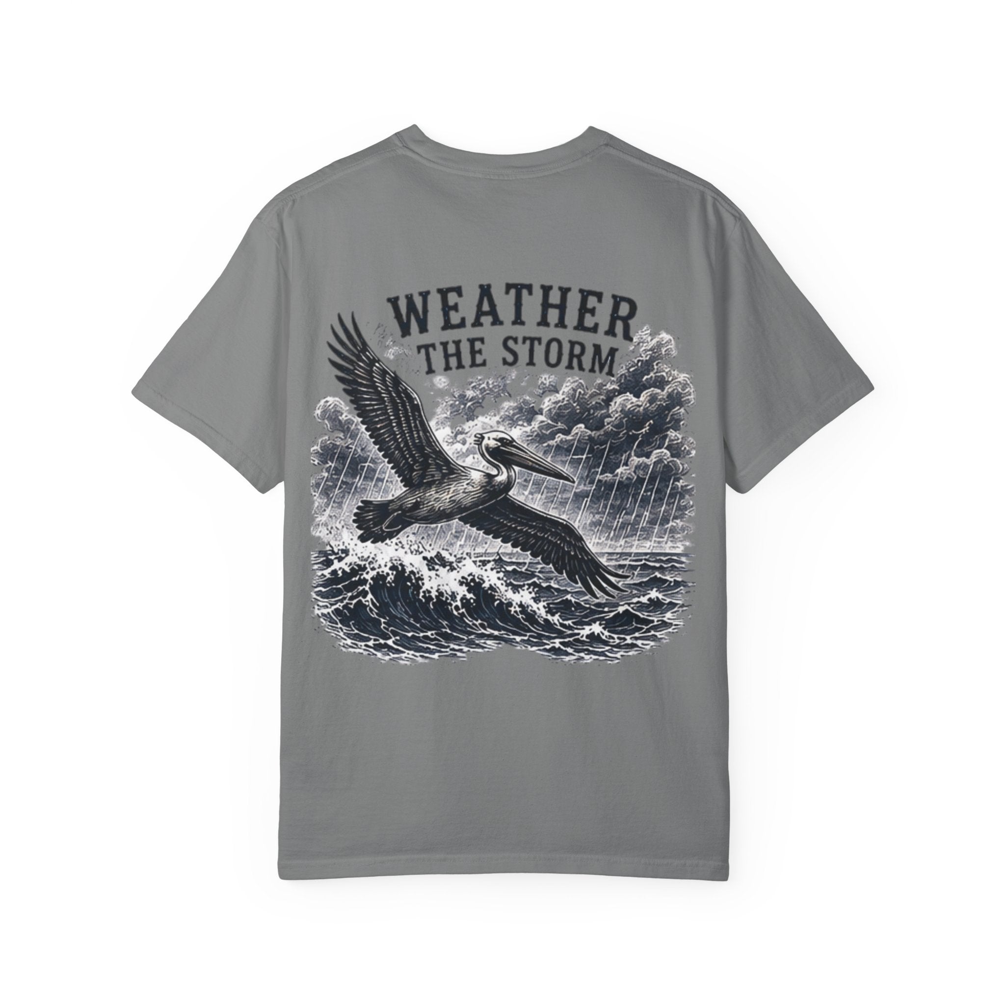Weather the Storm T-Shirt — Eagle Over Stormy Seas Graphic Tee