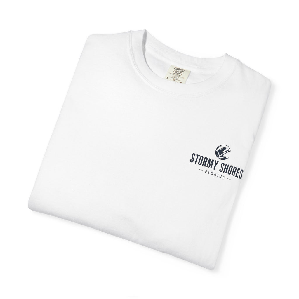 Weather the Storm T-Shirt — Eagle Over Stormy Seas Graphic Tee