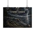 Stormy Shores Florida Alligator Poster — Rolled Wall Art