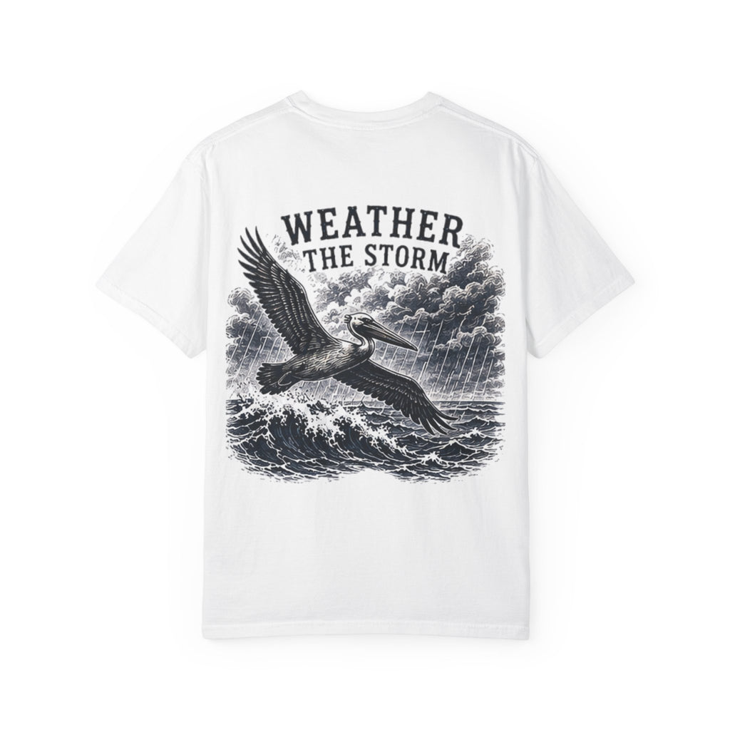 Weather the Storm T-Shirt — Eagle Over Stormy Seas Graphic Tee