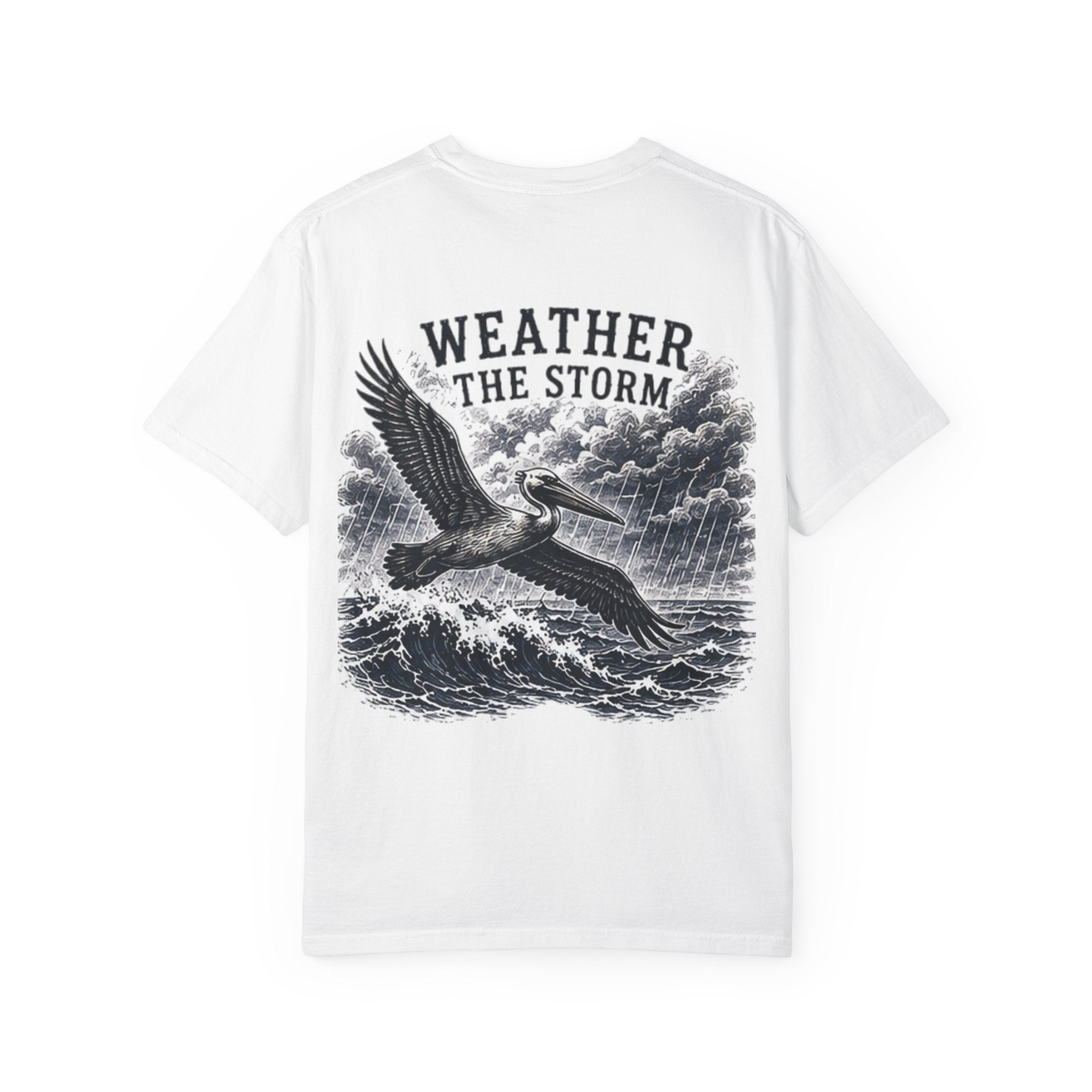 Weather the Storm T-Shirt — Eagle Over Stormy Seas Graphic Tee