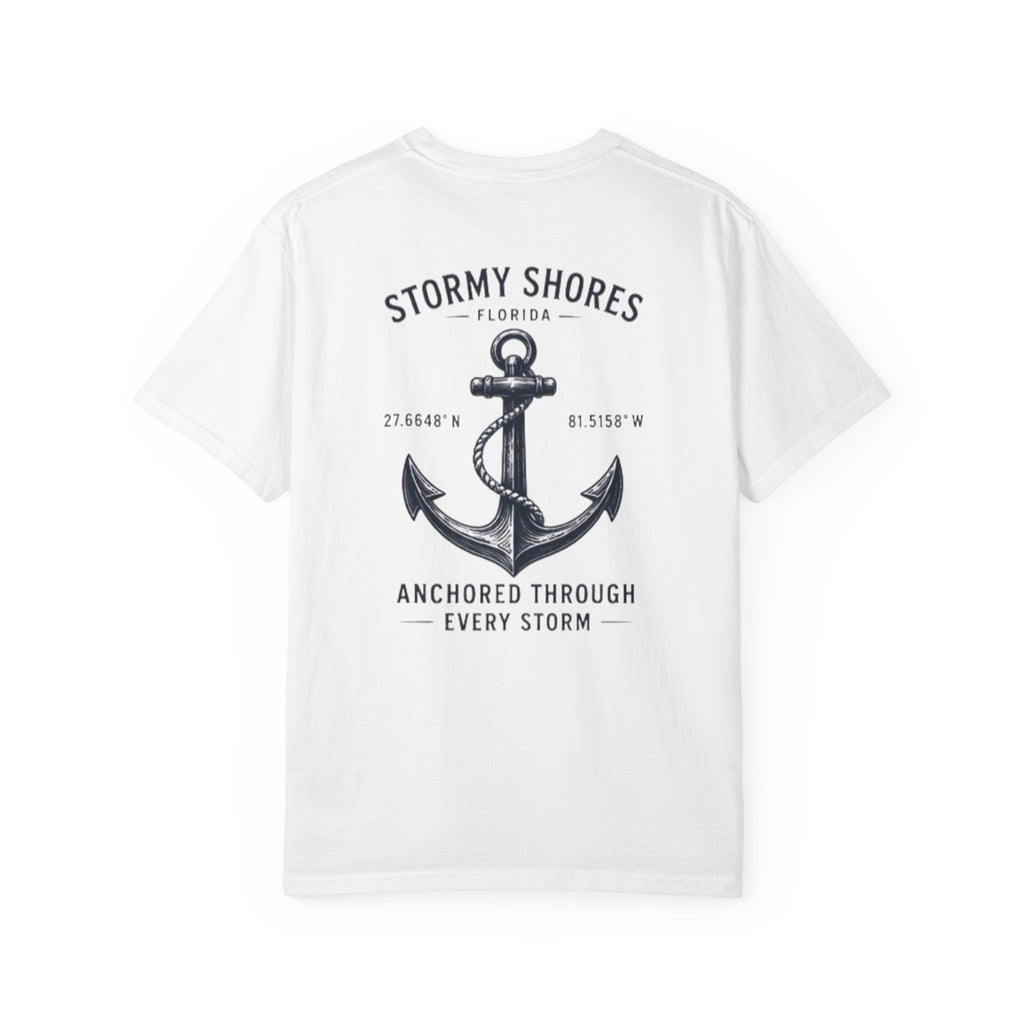 Stormy Shores Anchor T-Shirt — "Anchored Through Every Storm"